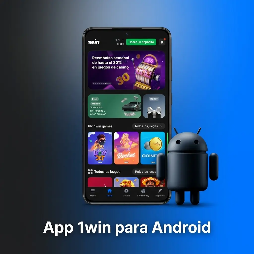 Aplicación móvil 1win para Android con acceso a apuestas deportivas y casino desde cualquier lugar