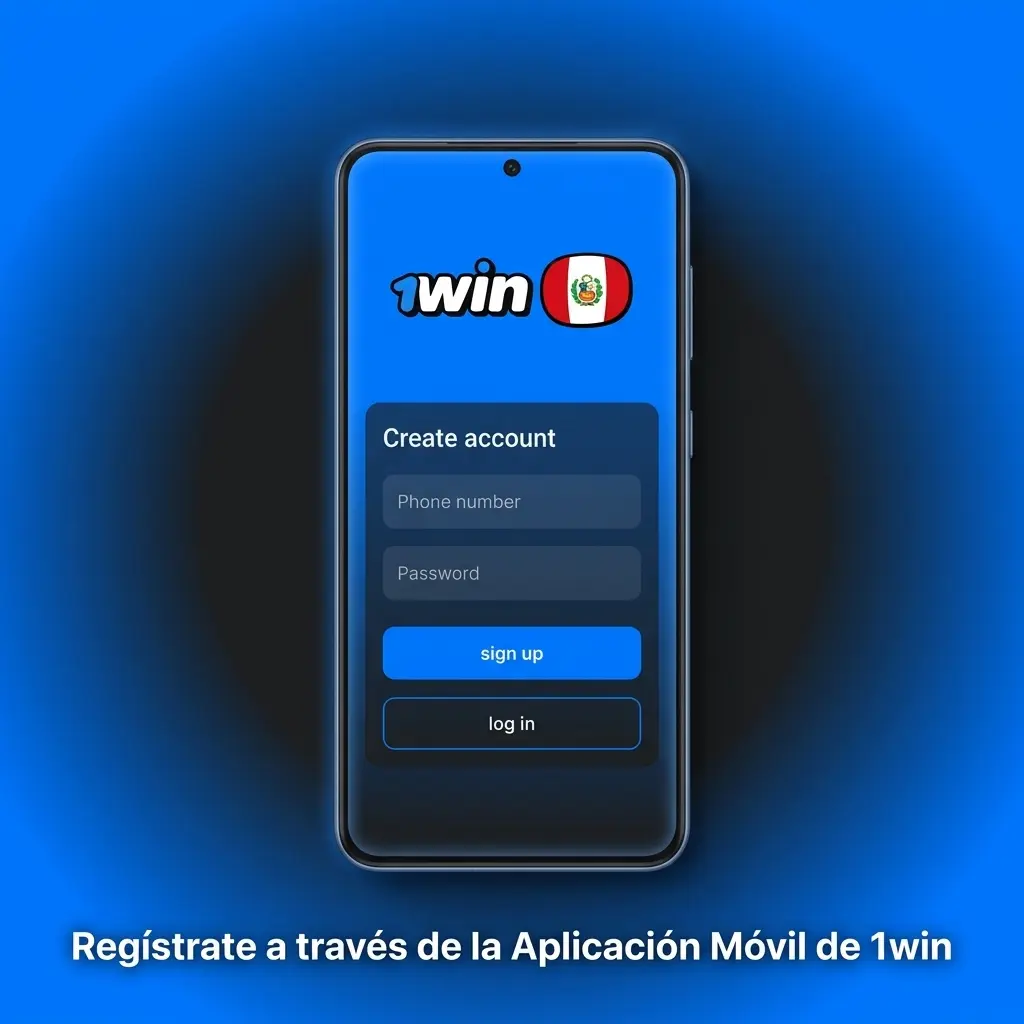 Registro en 1win desde la aplicación móvil en Android o iOS con formulario optimizado para pantallas pequeñas