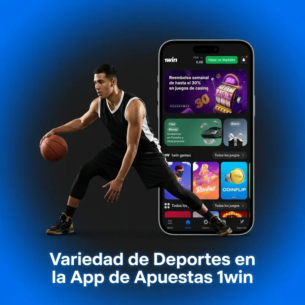 Variedad de deportes y eSports disponibles en la app de apuestas 1win: fútbol, tenis, CS2, Dota 2 y más